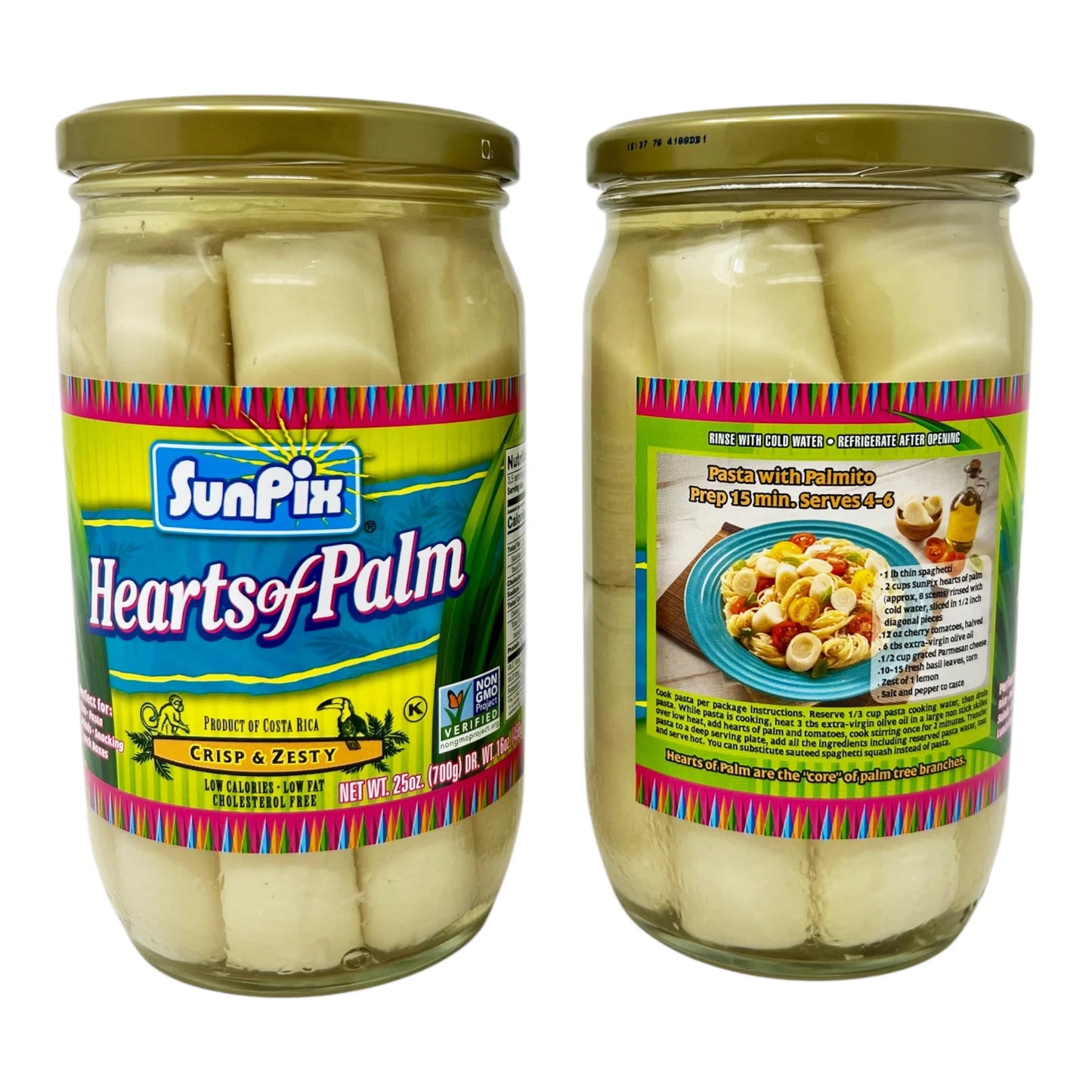 SunPix Hearts of Palm 25oz - Crisp & Zesty, Product of Costa Rica (2-Pack)