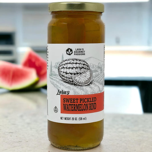Lara's Sweet Pickled Watermelon Rind - 20oz