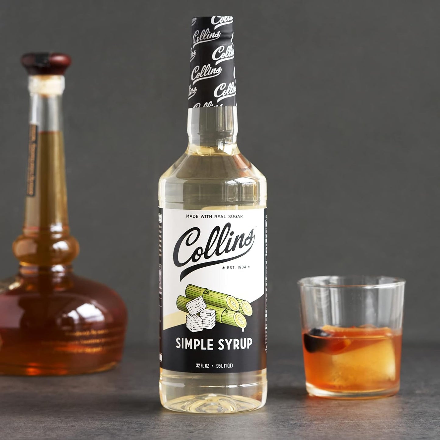 Collins Simple Syrup for Cocktails - 32 fl oz