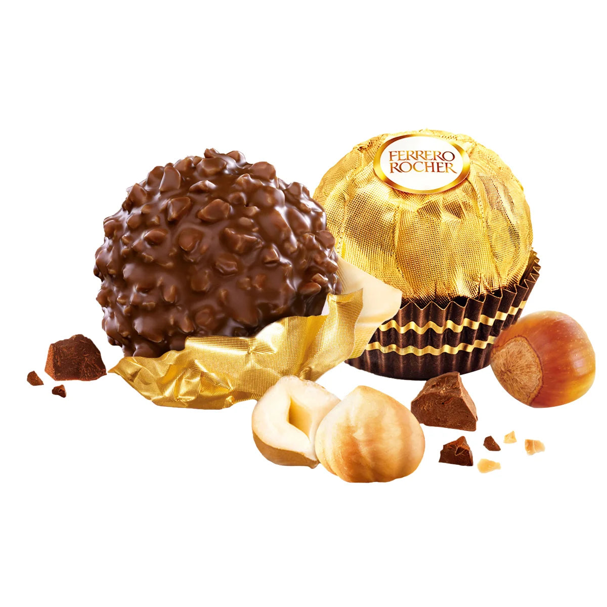 Ferrero Rocher Fine Hazelnut Chocolates - Chocolate Gift Box, 48 Count, 21.2 oz