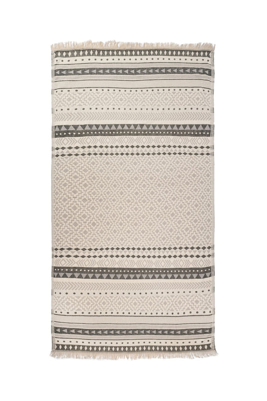 MOROCCO | LUXURY BEACH TOWEL | GRAY - BLACK