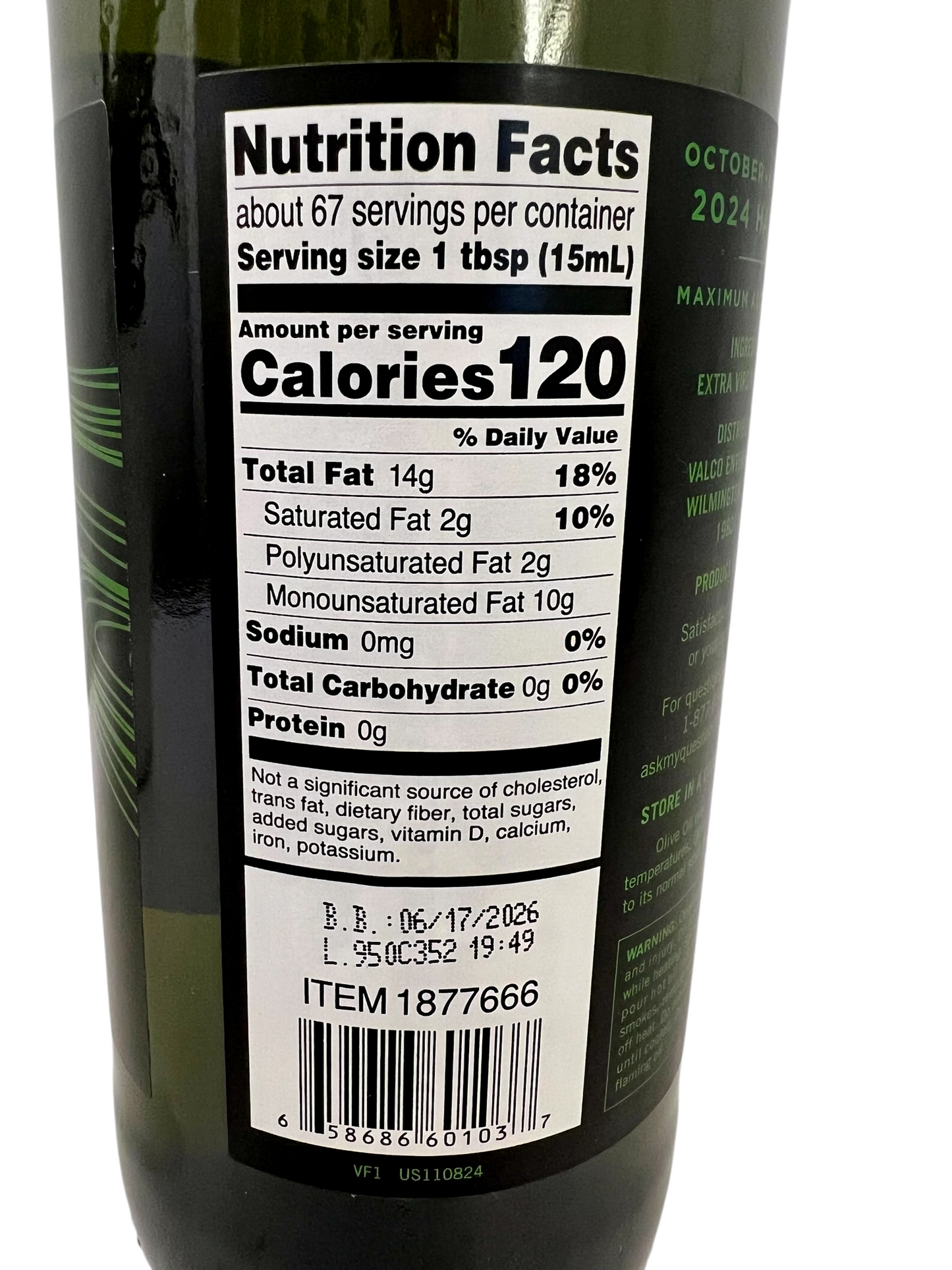 Ottavio Early Harvest Extra Virgin Olive Oil, Cold Pressed, 34 fl oz (1L), Product of Spain
