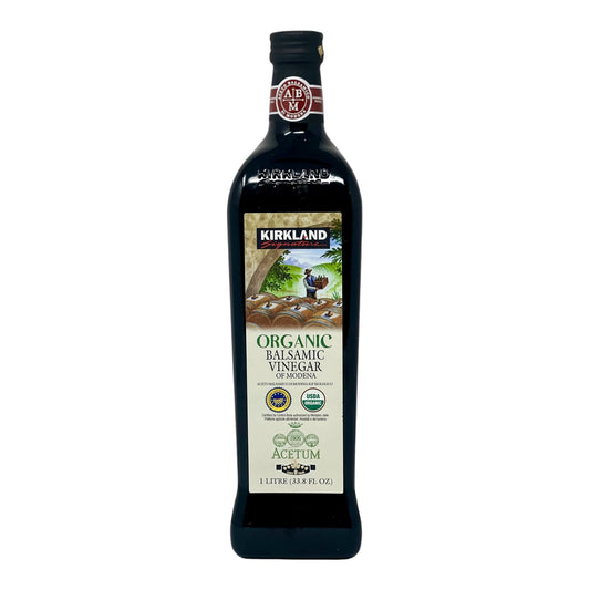 Kirkland Signature Organic Balsamic Vinegar of Modena – 1 Liter Glass Bottle – USDA Organic, Product of Italy