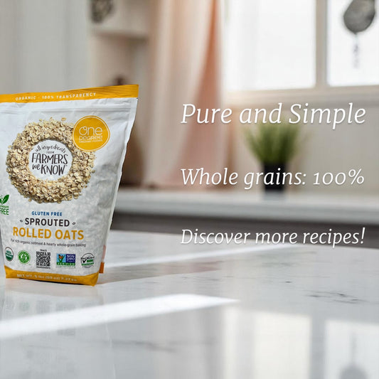 Organic Sprouted Rolled Oats – Gluten-Free, Glyphosate-Free, Non-GMO – 5 lbs by One Degree Organic Foods
