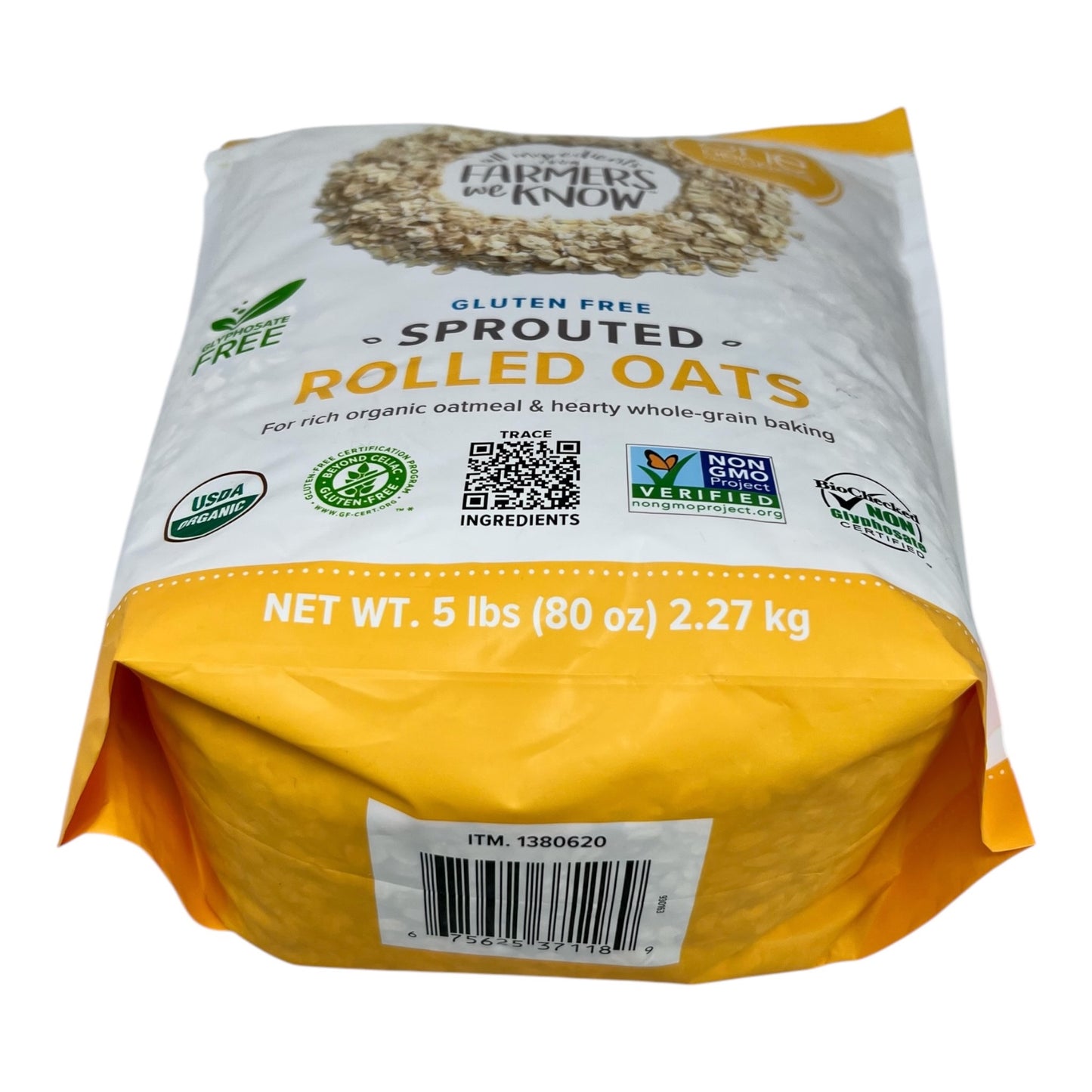 Organic Sprouted Rolled Oats – Gluten-Free, Glyphosate-Free, Non-GMO – 5 lbs by One Degree Organic Foods