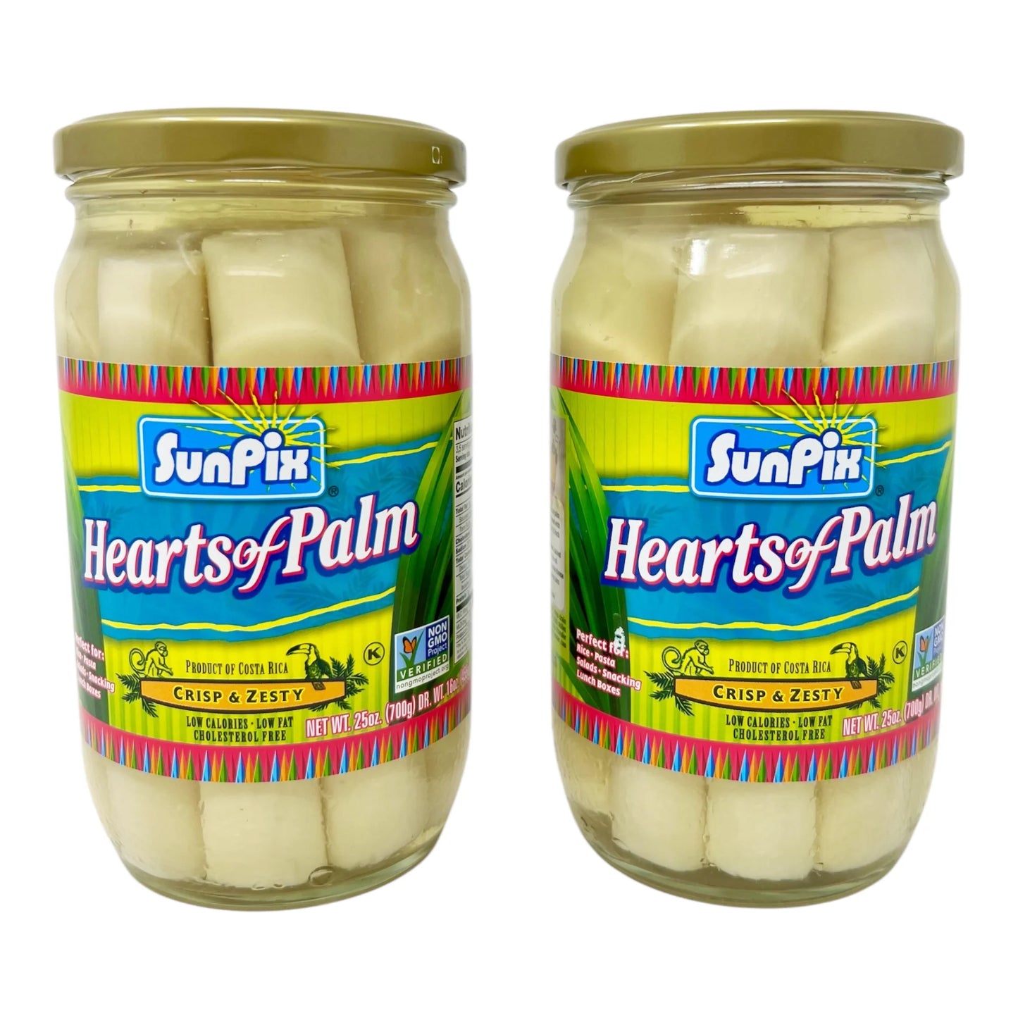 SunPix Hearts of Palm 25oz - Crisp & Zesty, Product of Costa Rica (2-Pack)