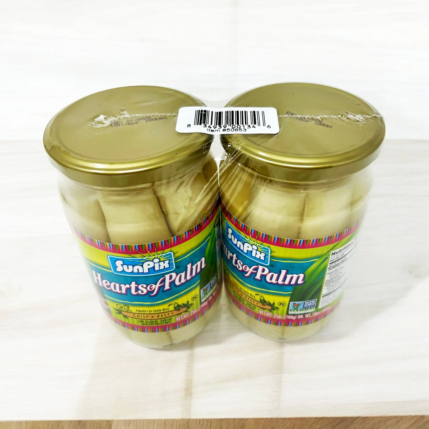 SunPix Hearts of Palm 25oz - Crisp & Zesty, Product of Costa Rica (2-Pack)