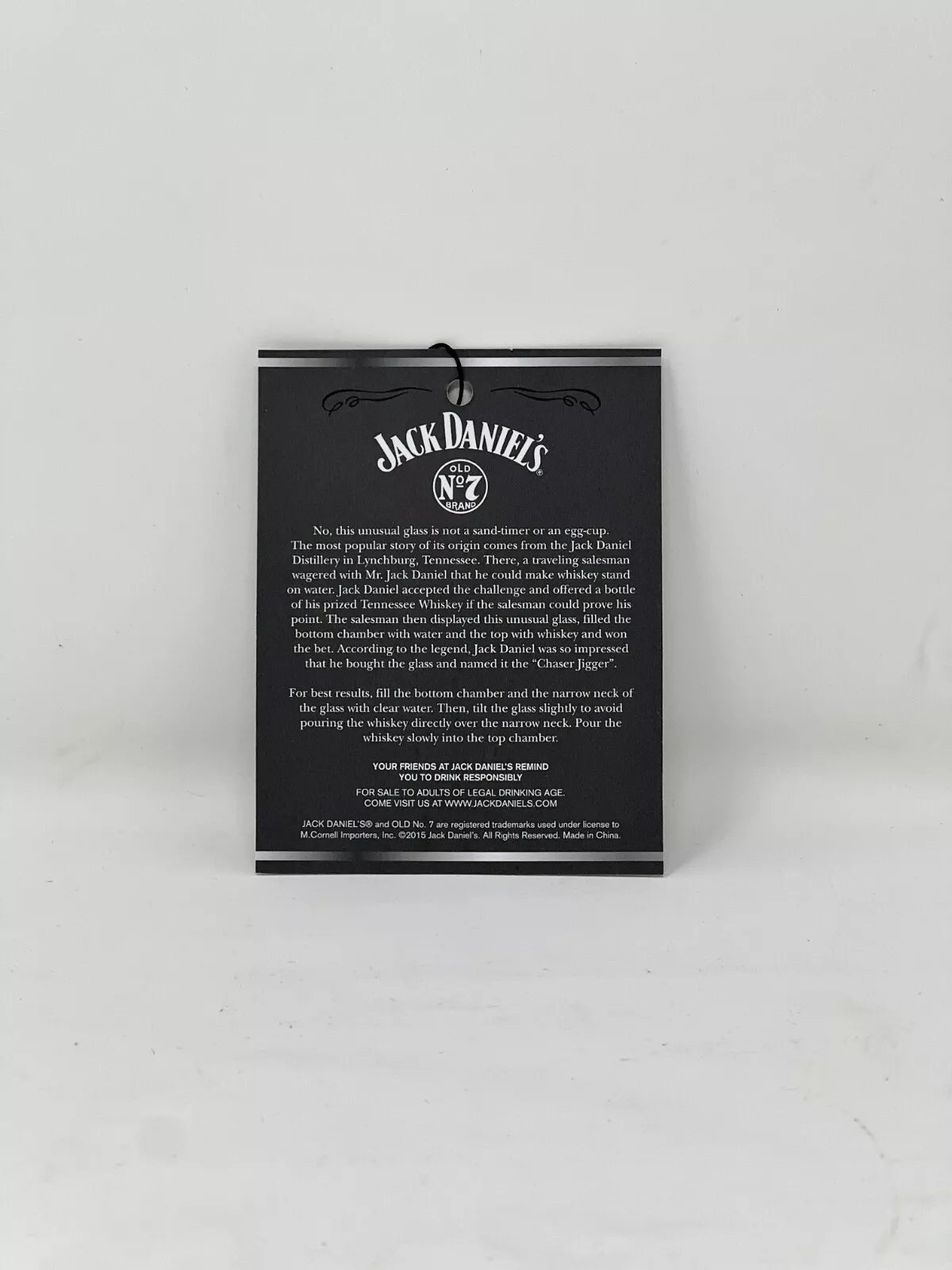 Jack Daniel's Chaser Jigger Double Bubble Shot Glass - Officially Licensed