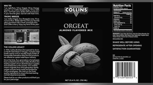 32 oz Orgeat Cocktail Syrup by Collins