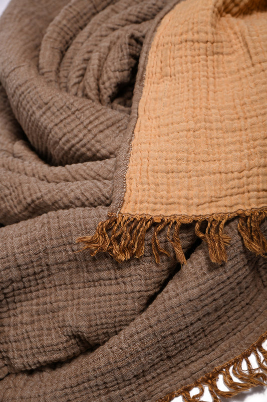 Riviera Luxury Throw Blanket | Bison Oak Buff