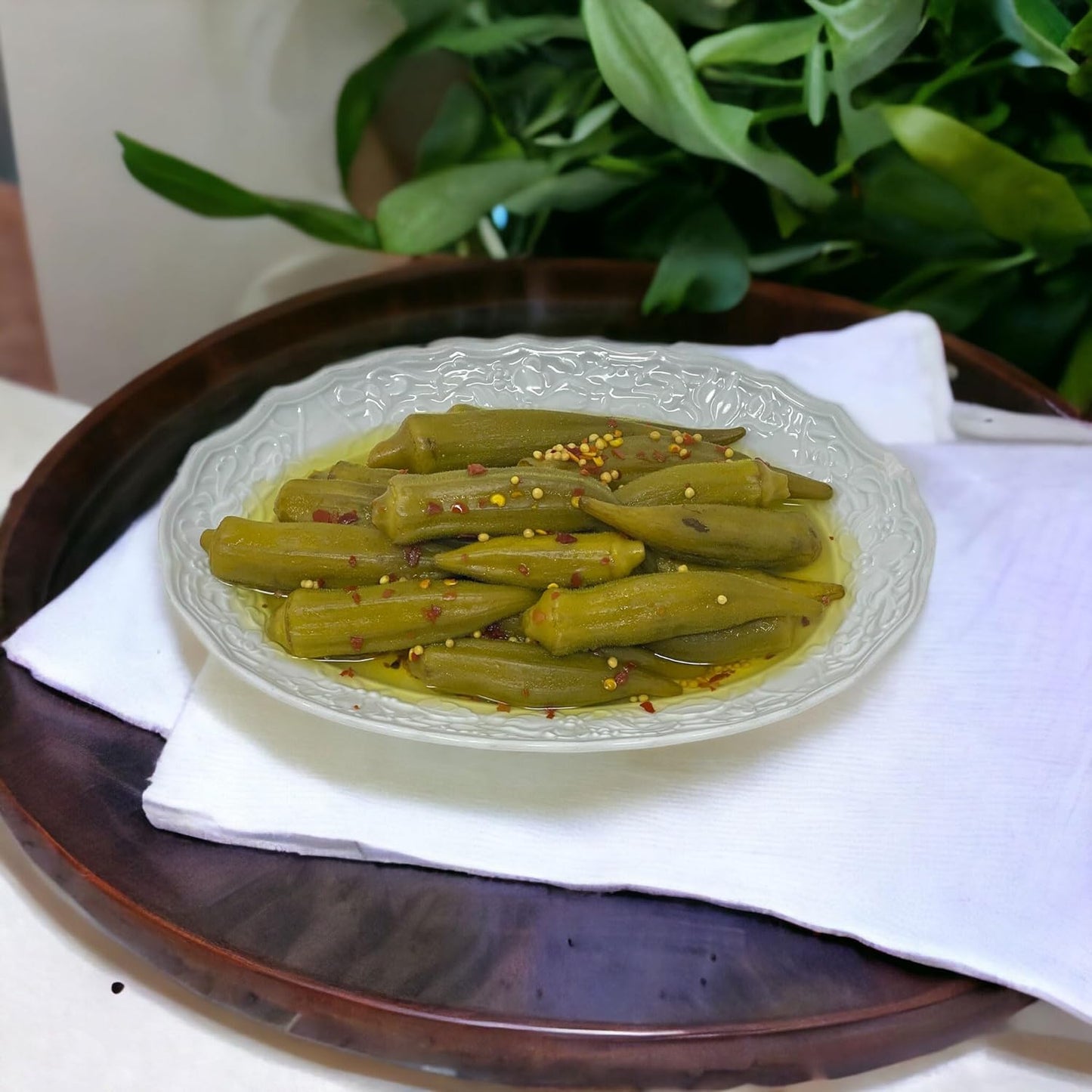 Lara's Crisp and Hot Pickled Okra – 16 fl oz