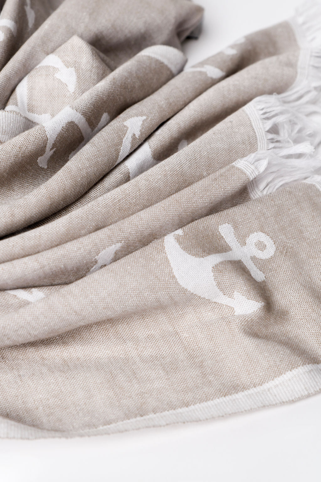 ANCHOR | LUXURY BEACH TOWEL | BEIGE