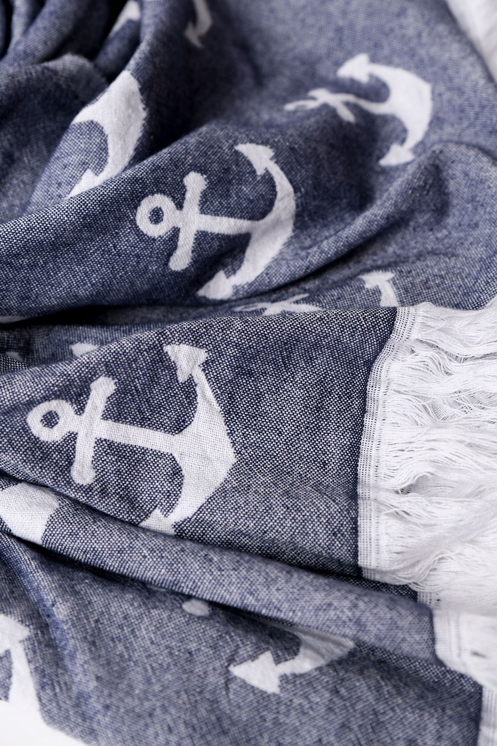 ANCHOR | LUXURY BEACH TOWEL | NAVY