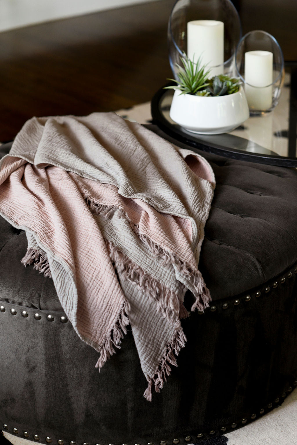 Riviera Luxury Throw Blanket | Cappuccino