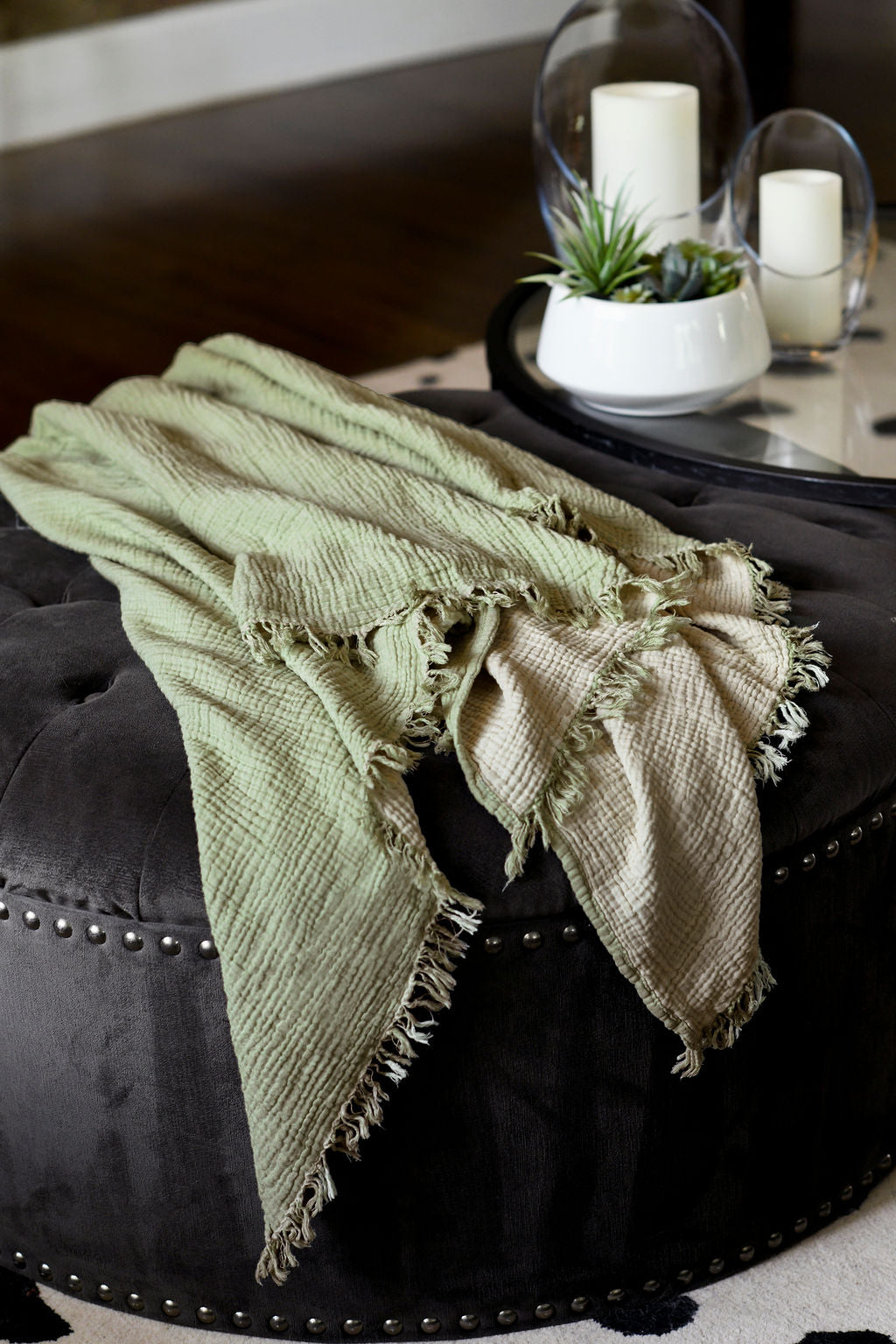 Riviera Luxury Throw Blanket | Pistachio