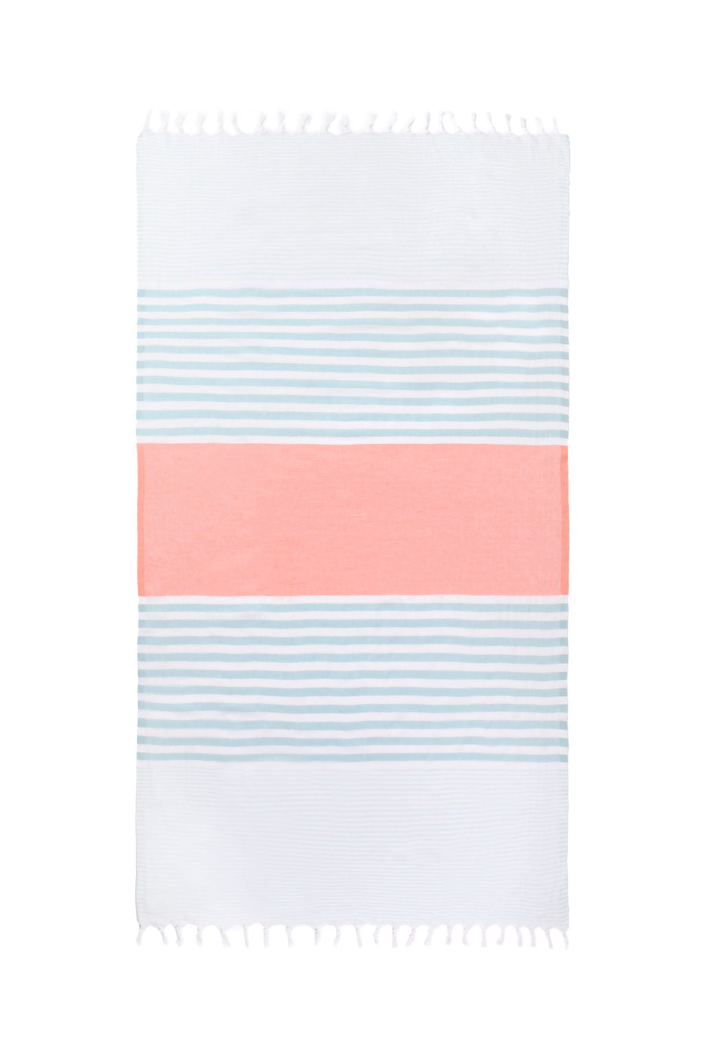 STRIPY | LIGHT BEACH TOWEL | MINT - PAPAYA