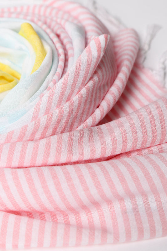 STRIPY | LIGHT BEACH TOWEL | PEACH