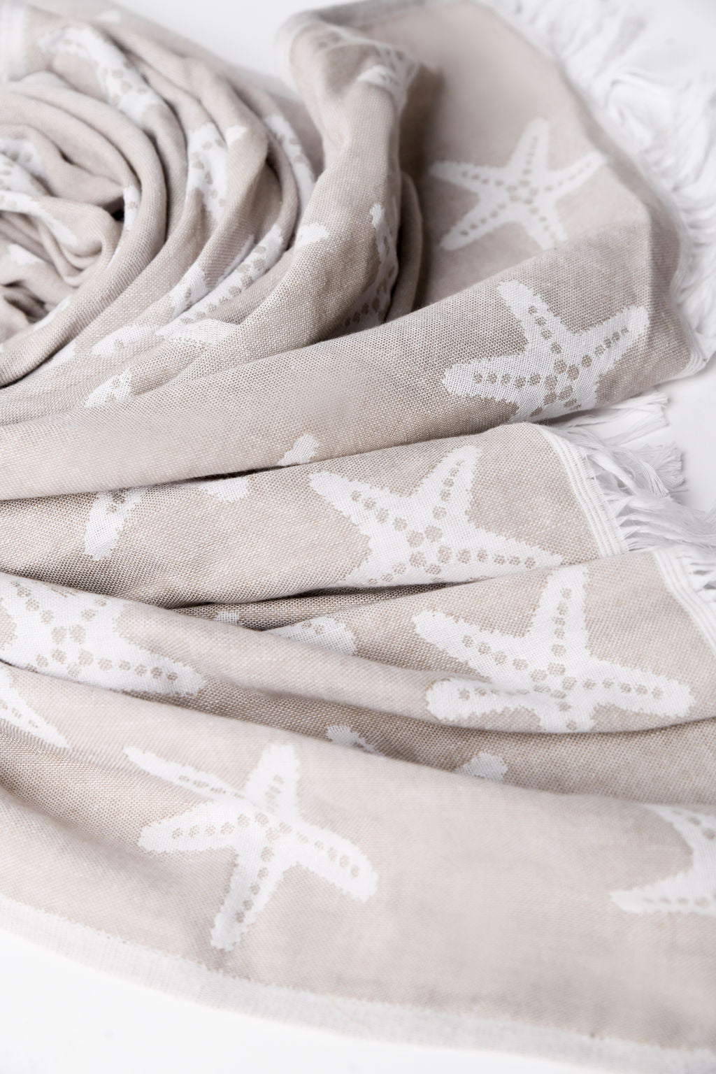 STARFISH | LUXURY BEACH TOWEL | BEIGE