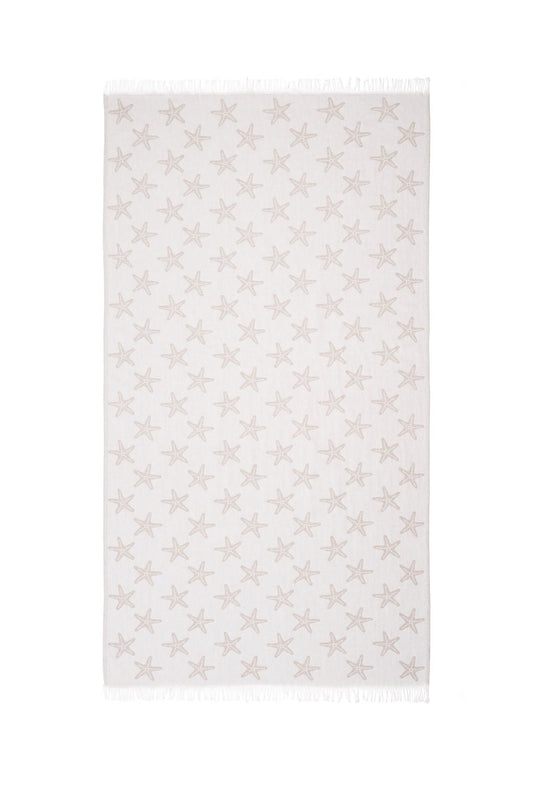 STARFISH | LUXURY BEACH TOWEL | BEIGE