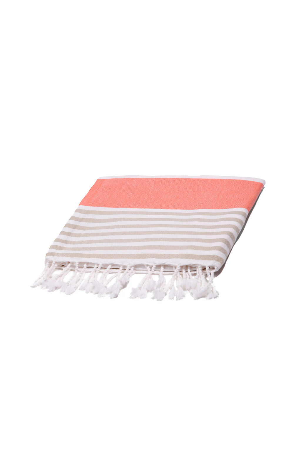 JOURNEY | CLASSIC BEACH TOWEL | BEIGE - PAPAYA