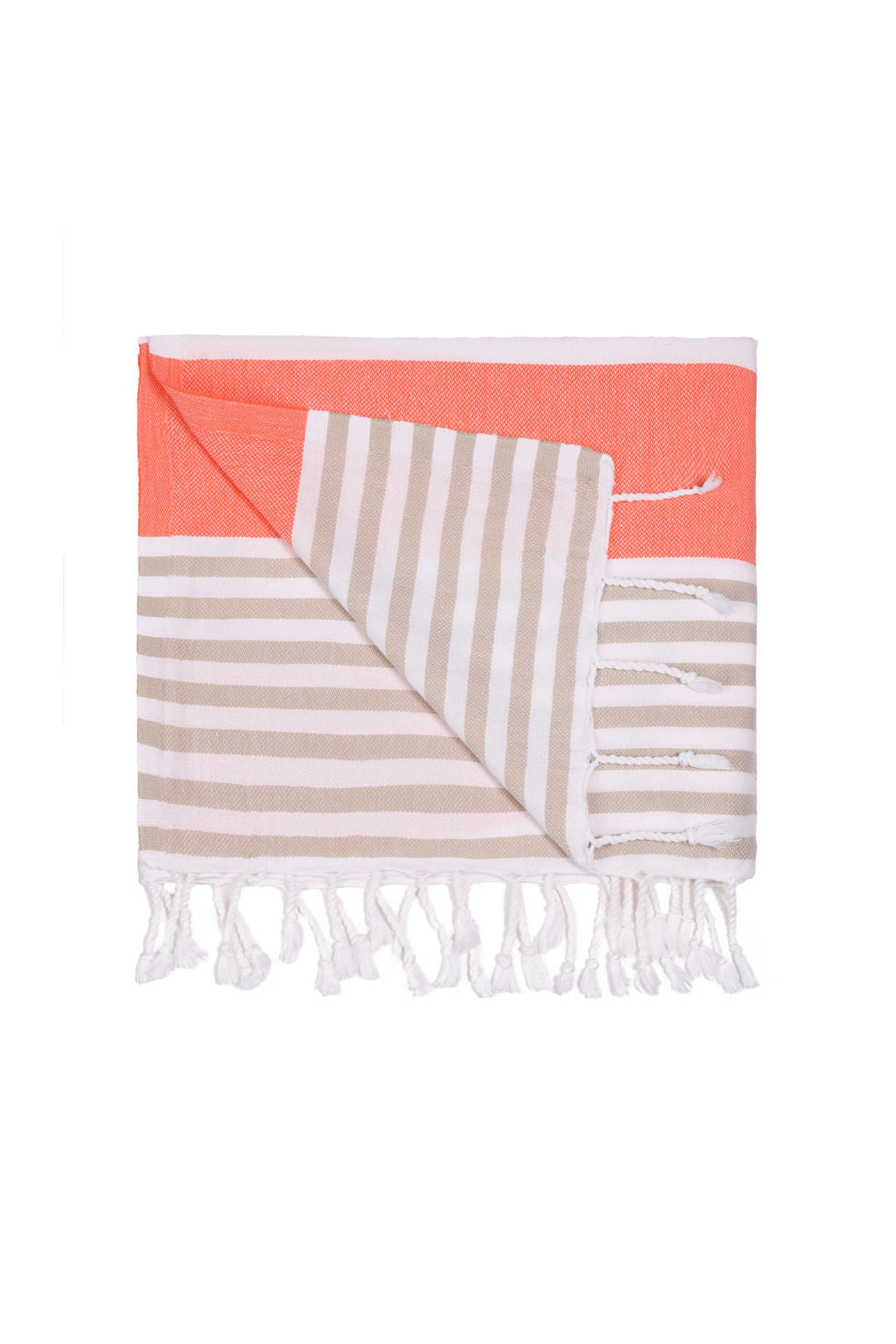 JOURNEY | CLASSIC BEACH TOWEL | BEIGE - PAPAYA