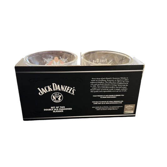 Jack Daniel's Double Old Fashioned (DOF) Whiskey Glasses Set (2 DOFs), Spade and Fine Old