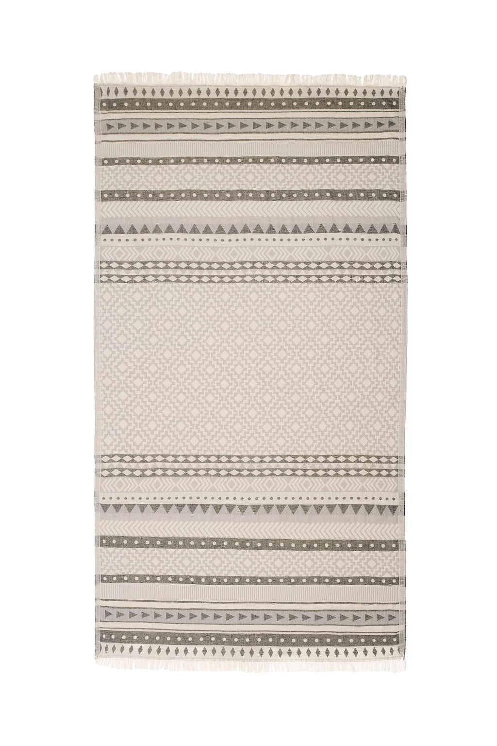 MOROCCO | LUXURY BEACH TOWEL | GRAY - BLACK