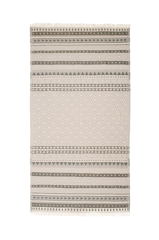 MOROCCO | LUXURY BEACH TOWEL | GRAY - BLACK