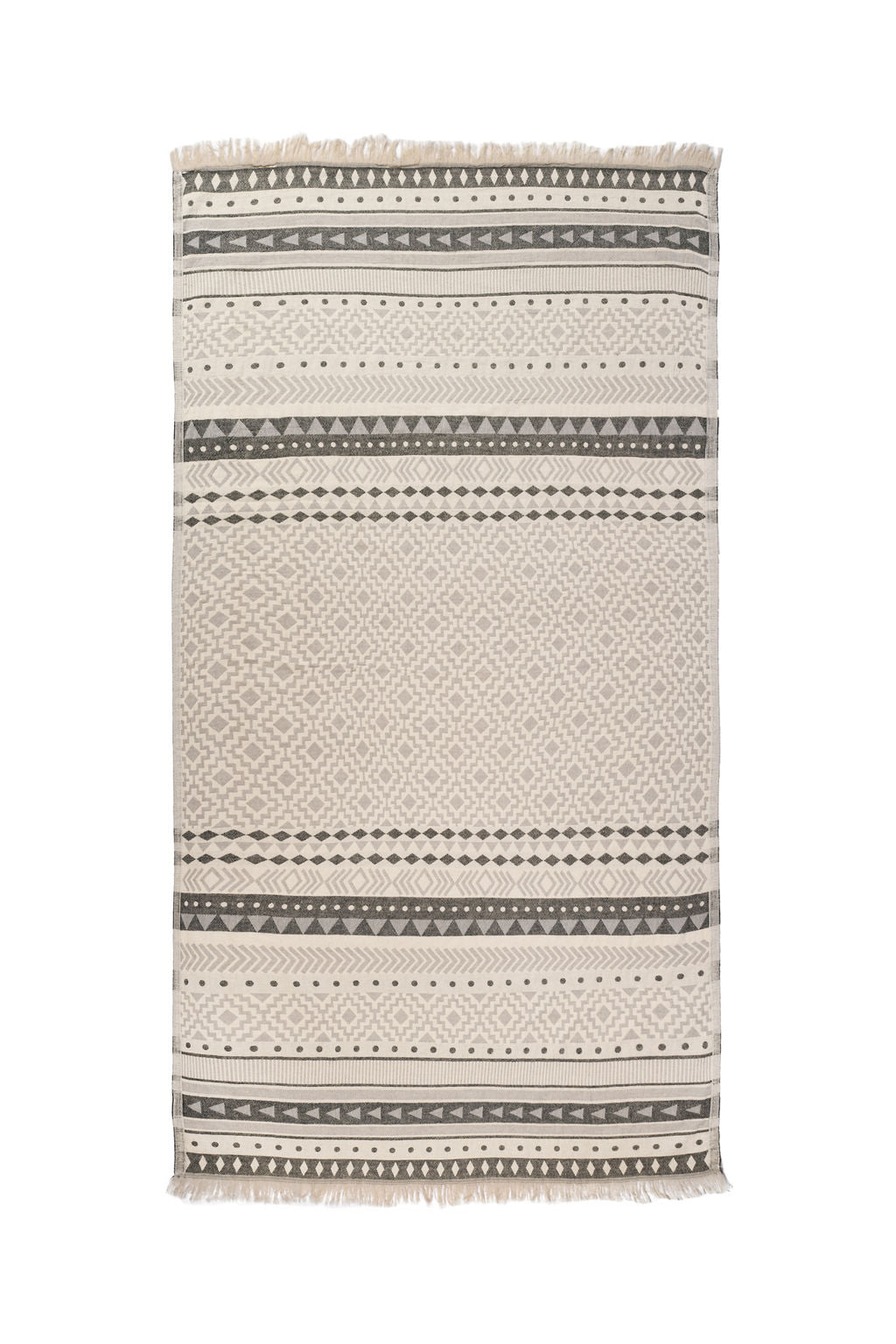 MOROCCO | LUXURY BEACH TOWEL | GRAY - BLACK