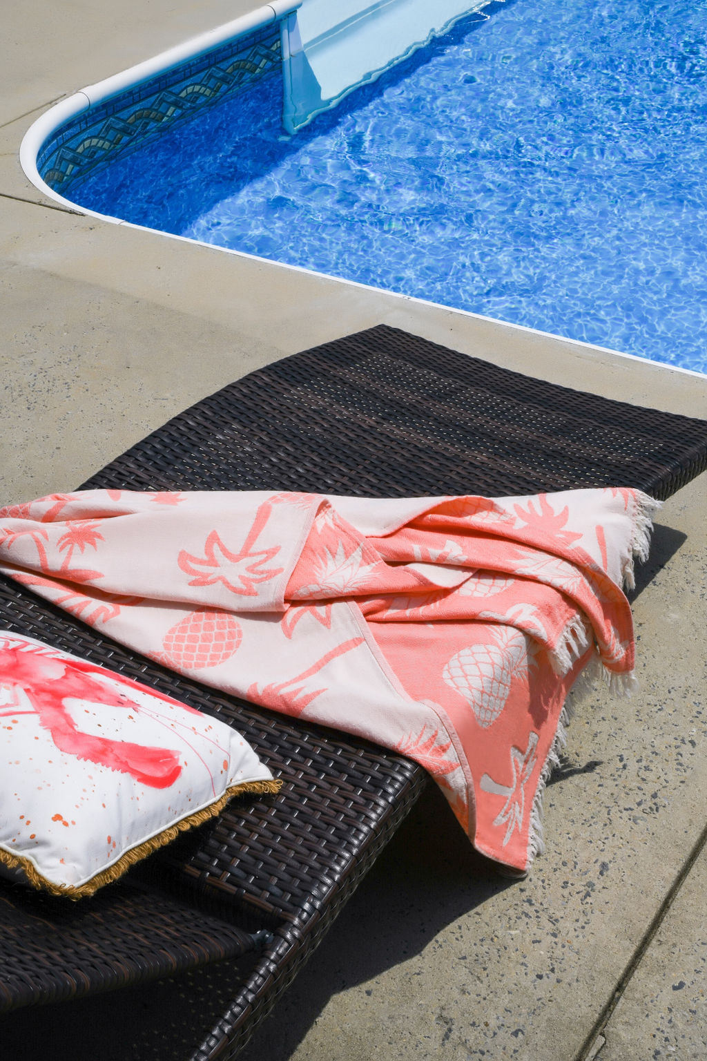 PALMSPRINGS | LUXURY BEACH TOWEL | PAPAYA