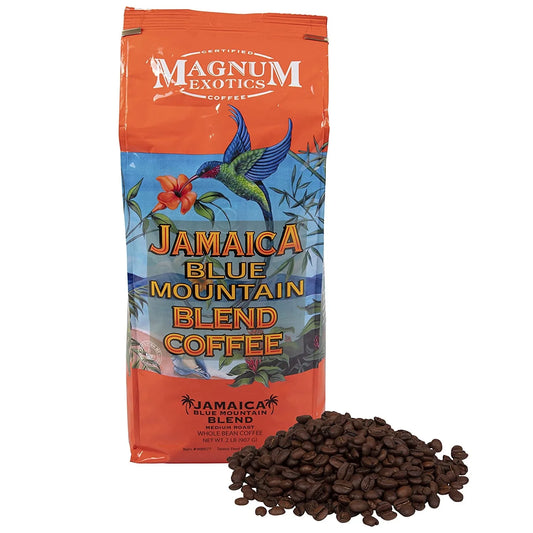 Magnum Exotics Jamaica Blue Mountain Blend Coffee - Whole Bean, 2 lbs