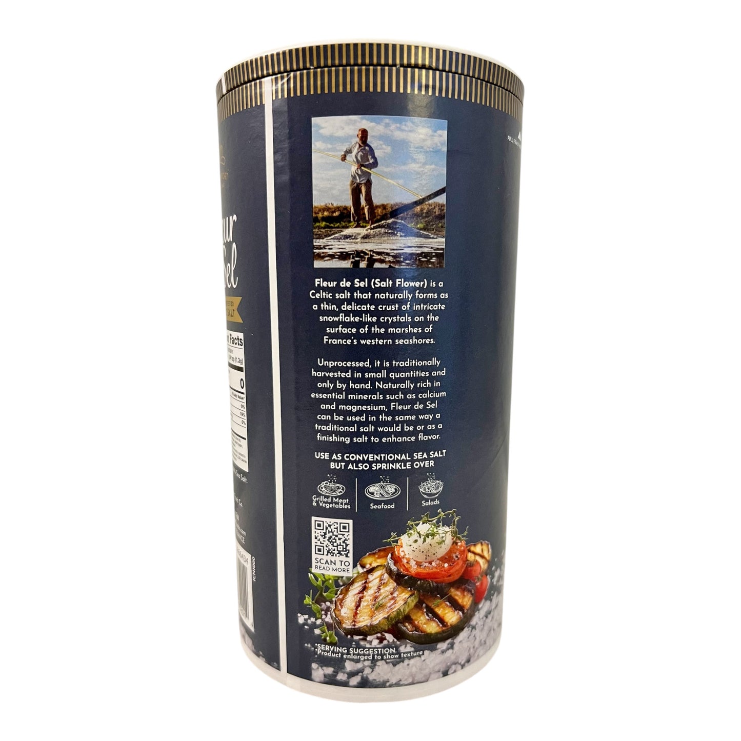 Northport Foodworks Fleur de Sel – Hand-Harvested Celtic Sea Salt, Gourmet Finishing Salt, Imported from France (26.46 oz / 750g)