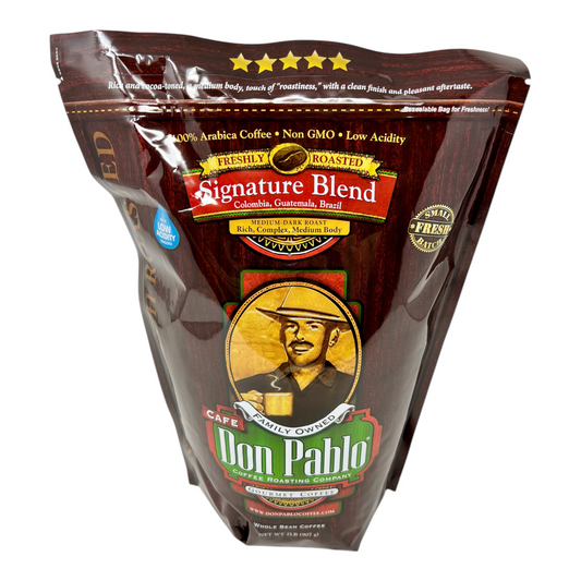 Don Pablo Signature Blend Whole Bean Coffee - Medium-Dark Roast, 2 lb Bag