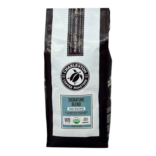 Charleston Coffee Roasters Signature Blend – Organic Whole Bean Coffee, Bold Roast (2lb Bag)