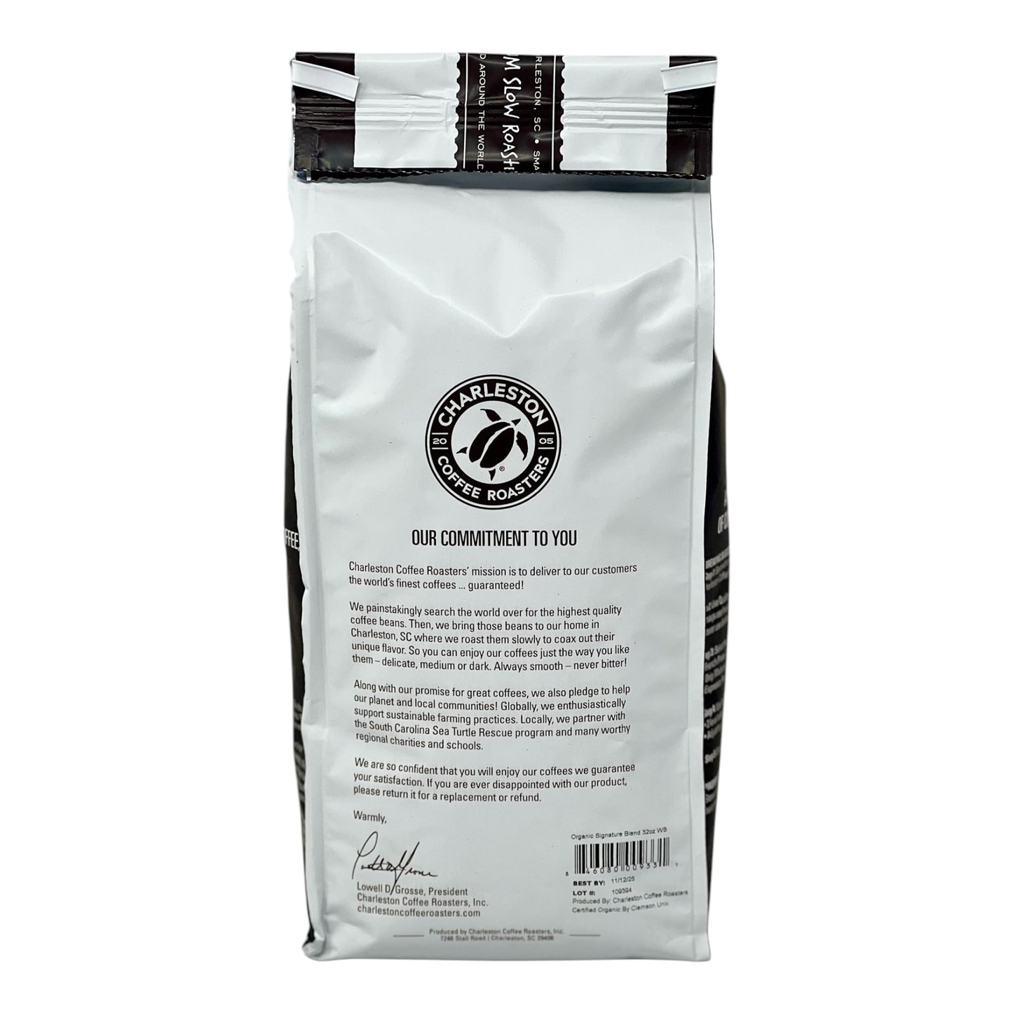Charleston Coffee Roasters Signature Blend – Organic Whole Bean Coffee, Bold Roast (2lb Bag)
