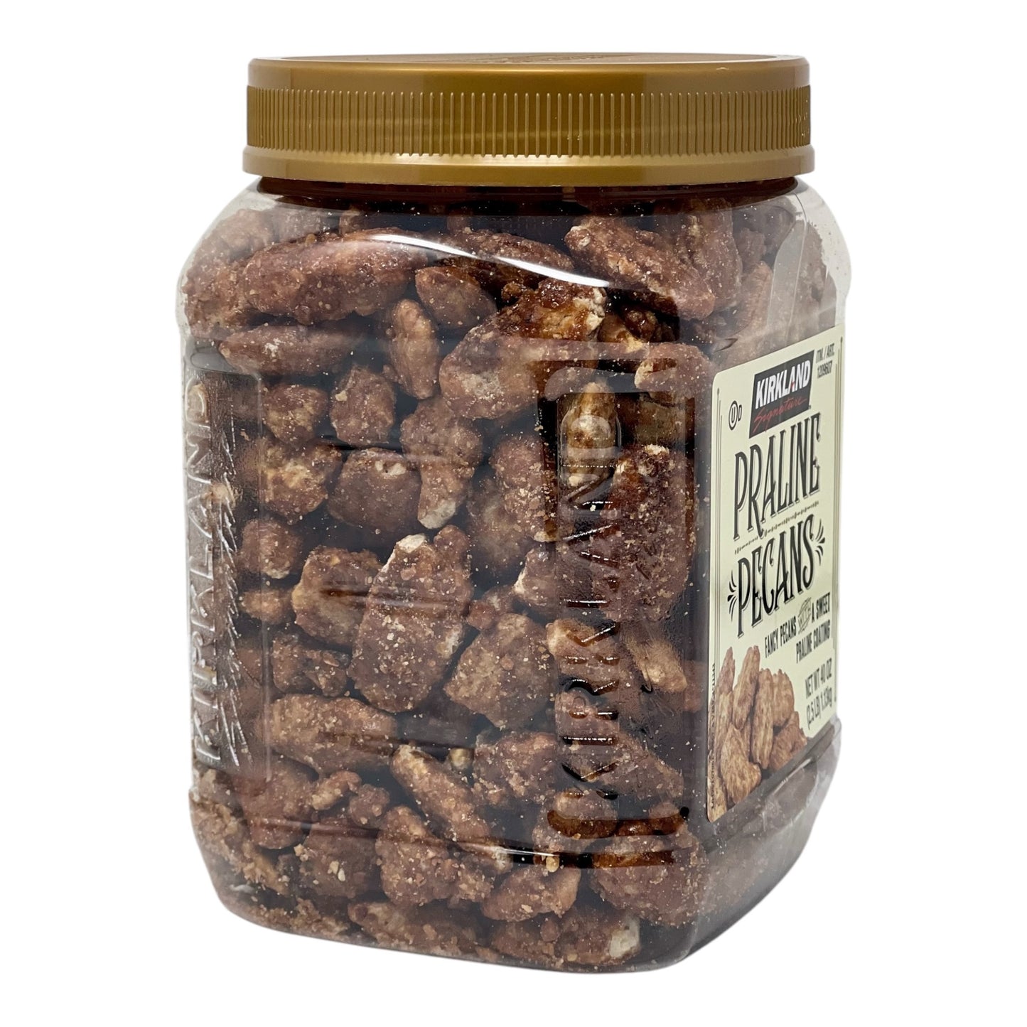 Kirkland Signature Praline Pecans 40 oz – Sweet Glazed Gourmet Snack in Resealable Jar