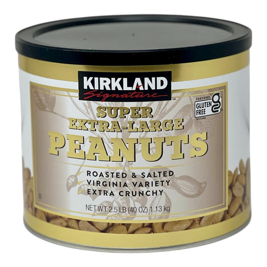 Kirkland Signature Super Extra-Large Virginia Peanuts – Roasted & Salted, Gluten-Free, 40 oz