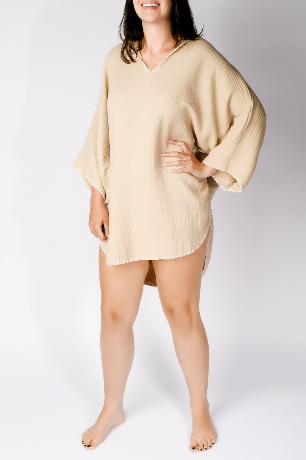 COCOON PONCHO | BEIGE