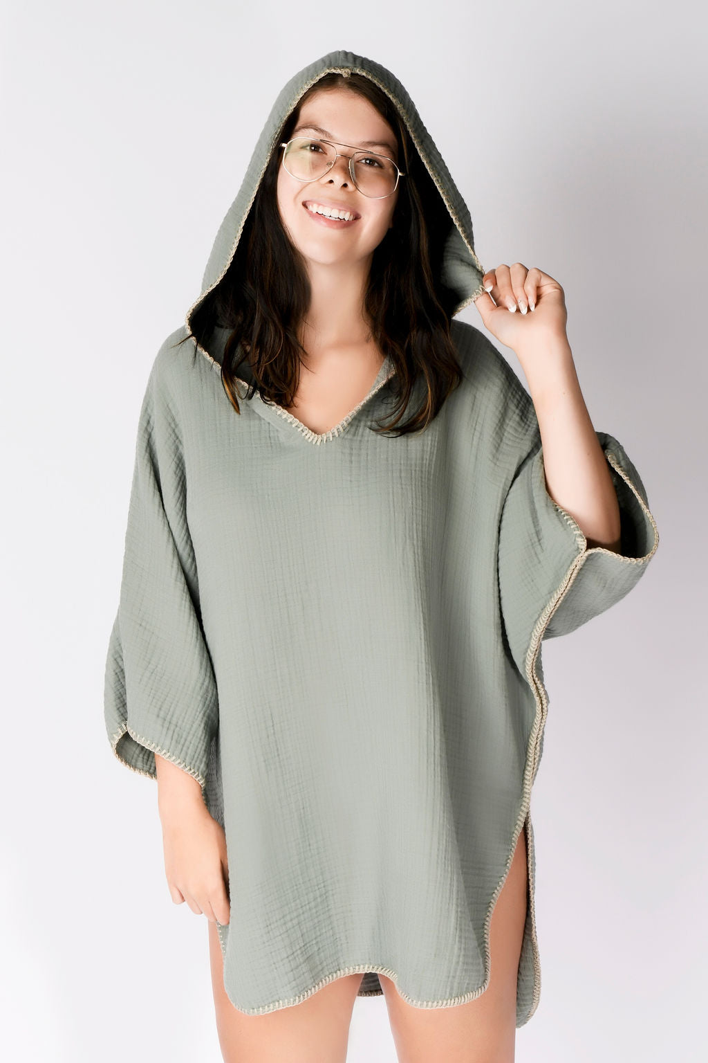 COCOON PONCHO | GREEN