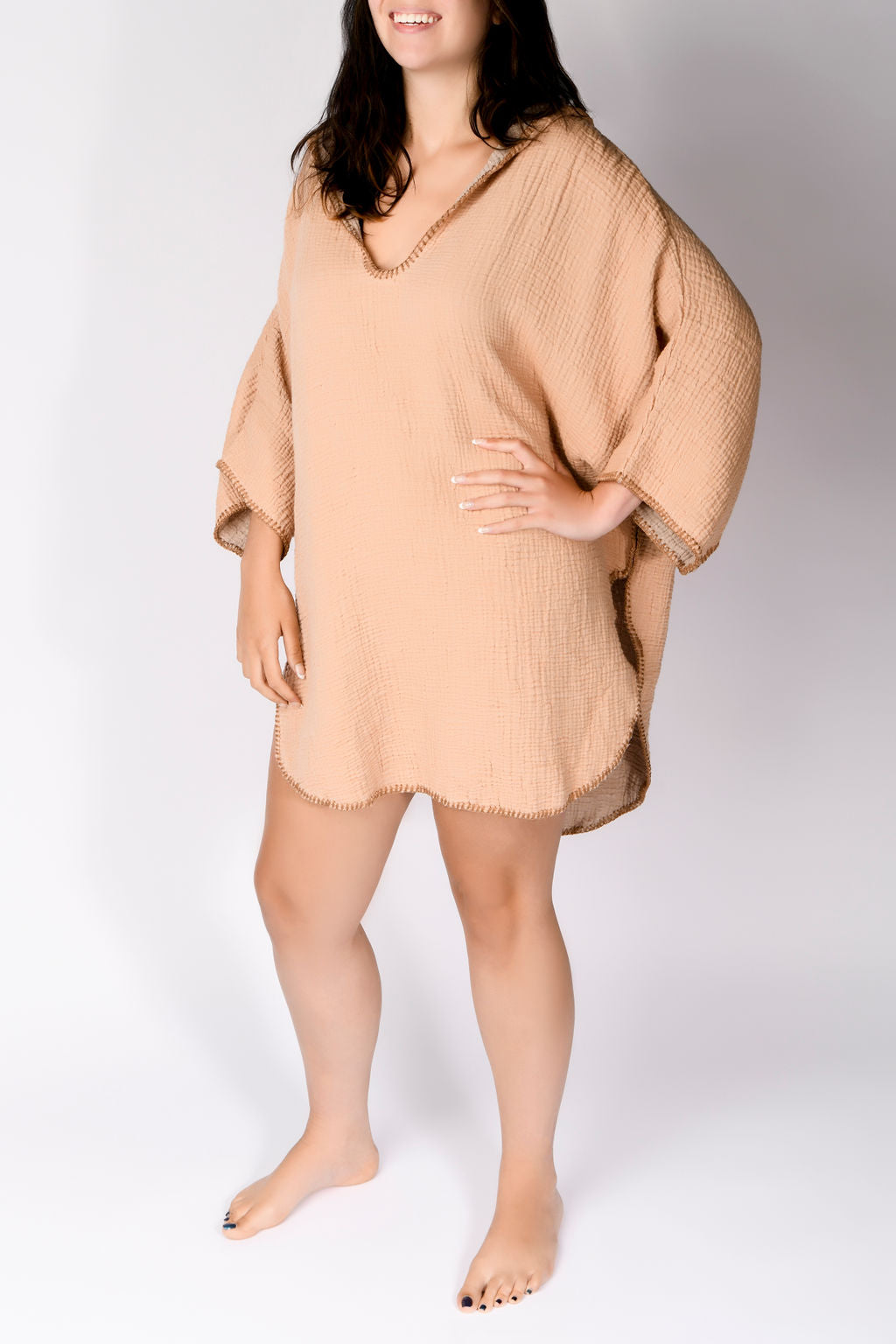 COCOON PONCHO | TAN