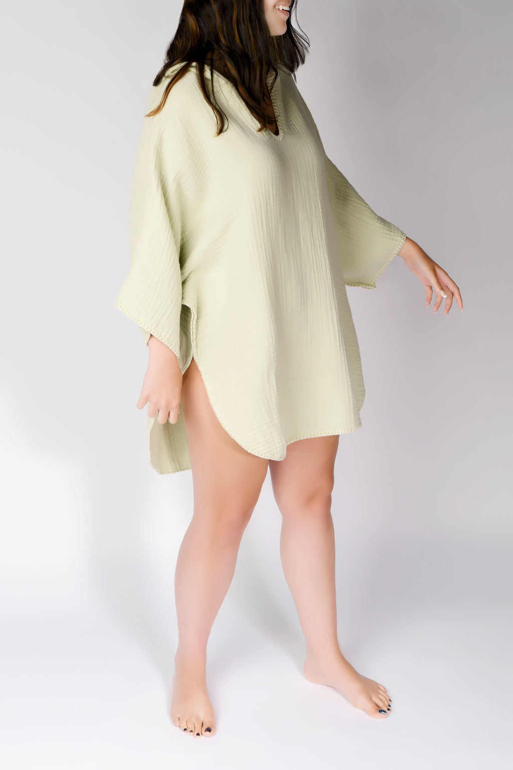 COCOON PONCHO | LIGHT GREEN