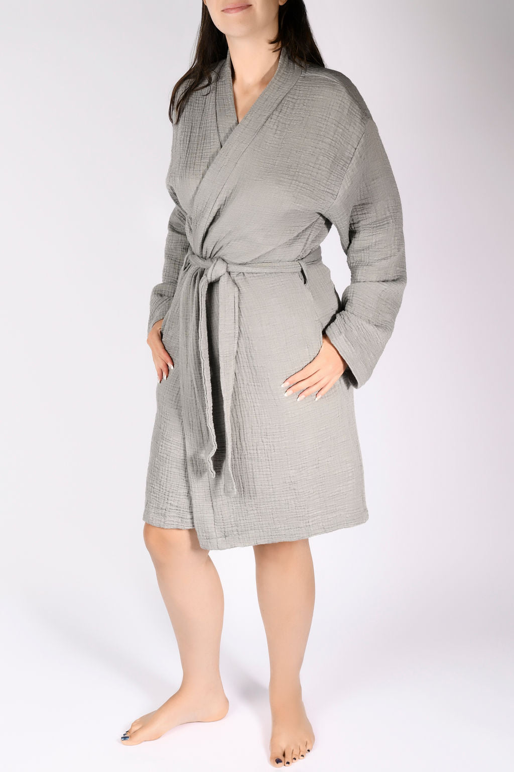 COCOON ROBE | DARK GRAY - LIGHT GRAY