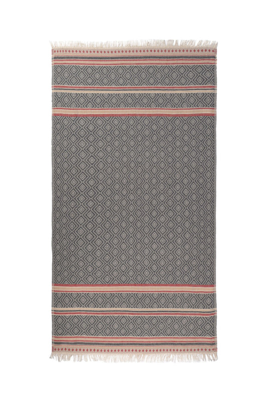 ETHNIC | LUXURY BEACH TOWEL | DIAMOND - NAVY