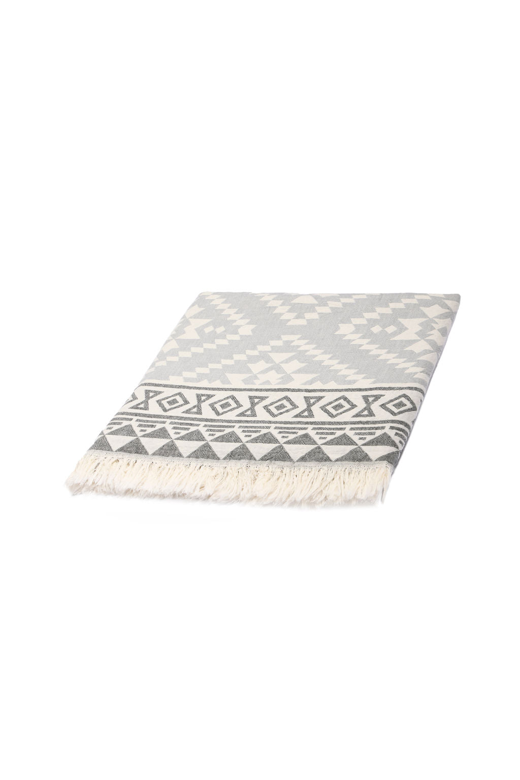 ESHME | LUXURY BEACH TOWEL | GRAY - BLACK