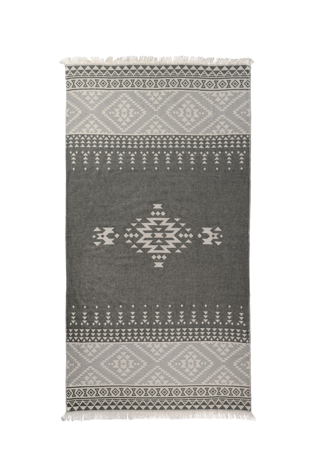 ESHME | LUXURY BEACH TOWEL | GRAY - BLACK