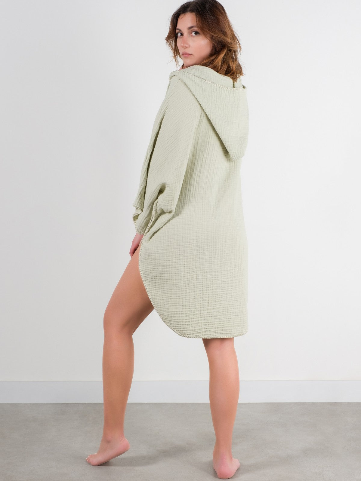 COCOON PONCHO | LIGHT GREEN