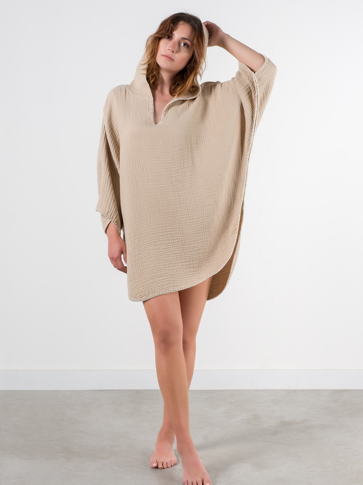 COCOON PONCHO | BEIGE