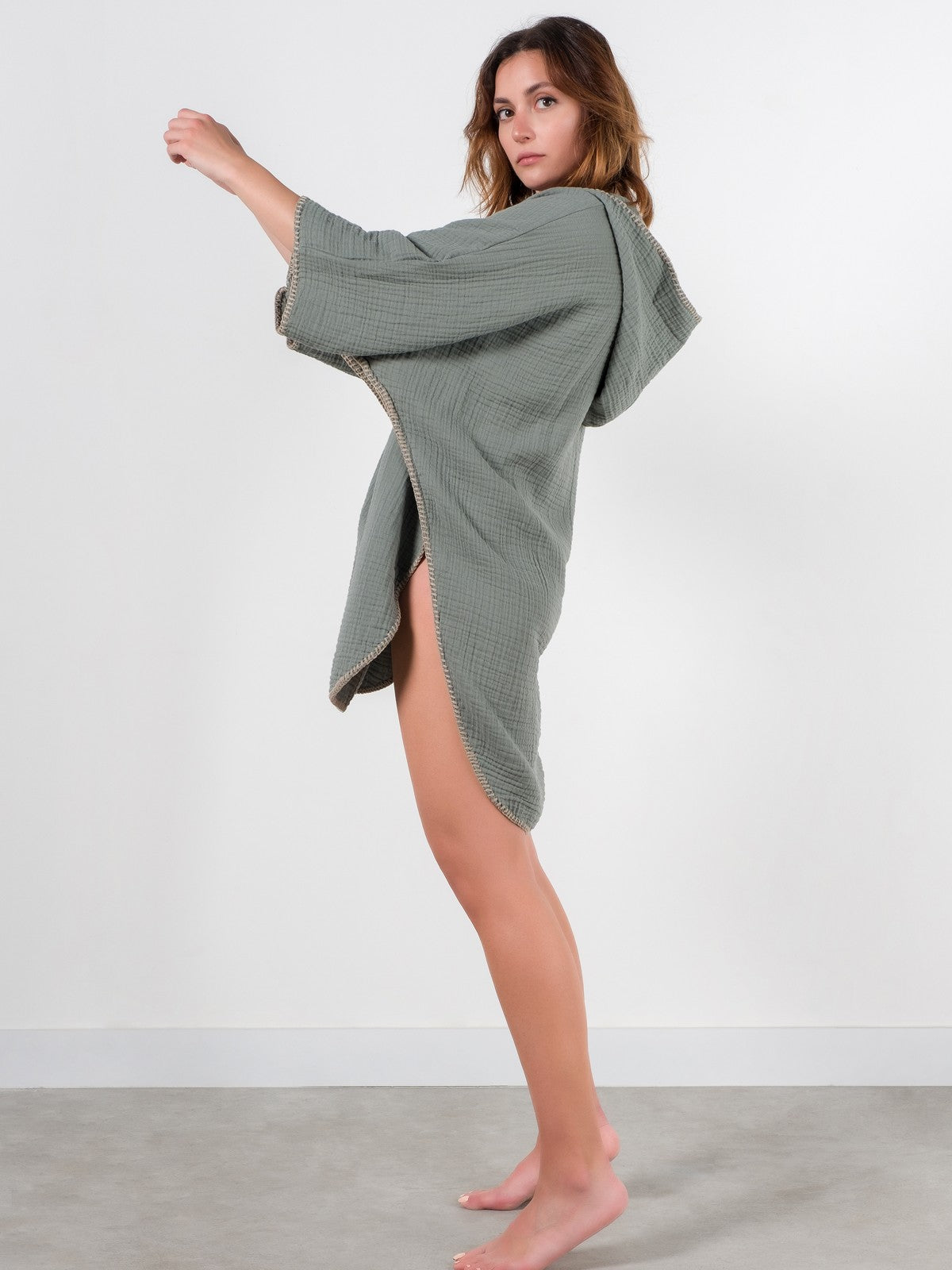 COCOON PONCHO | GREEN