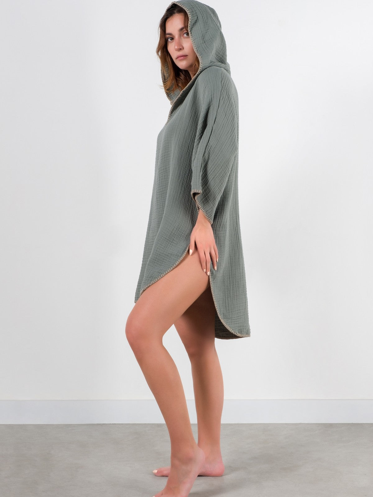 COCOON PONCHO | GREEN