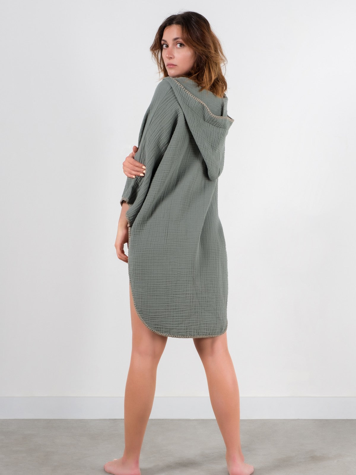 COCOON PONCHO | GREEN